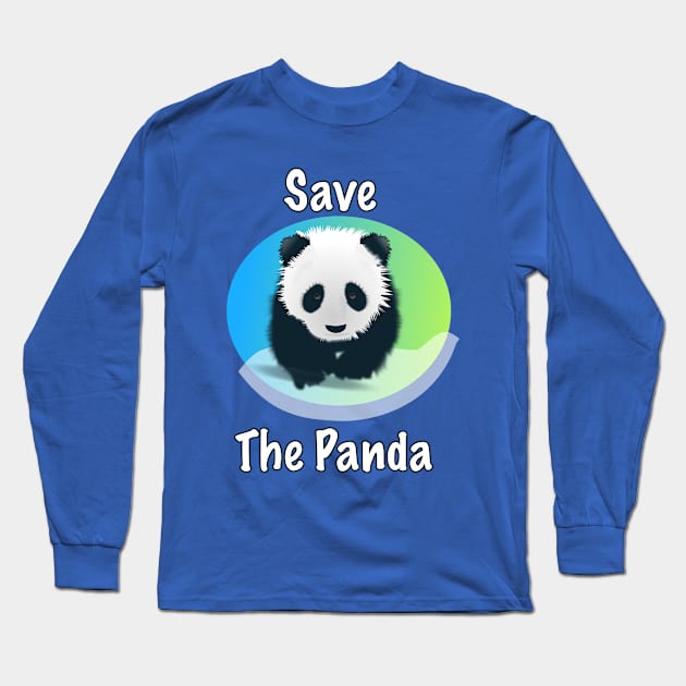 Save The Panda Long Sleeve T-Shirt by BlueDolphinStudios